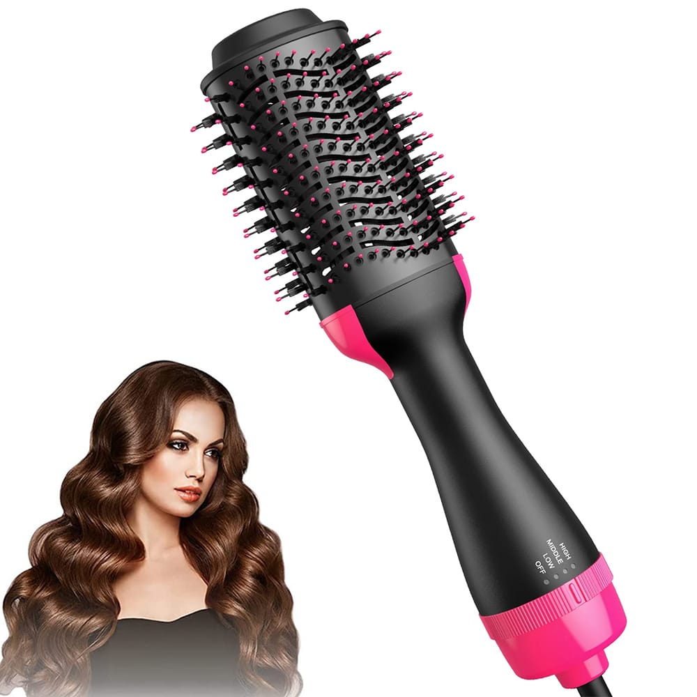 ELECTRIC HAIR DRYER 

▪features:Blow Dryer & Hair Curling Iron Rotating Brush
▪Usage:Hairdryer, Hairstyling
▪Professional 3 In 1 hot-air brush
▪Voltage:240 volts
▪wattage:1000 watts
▪heating element: