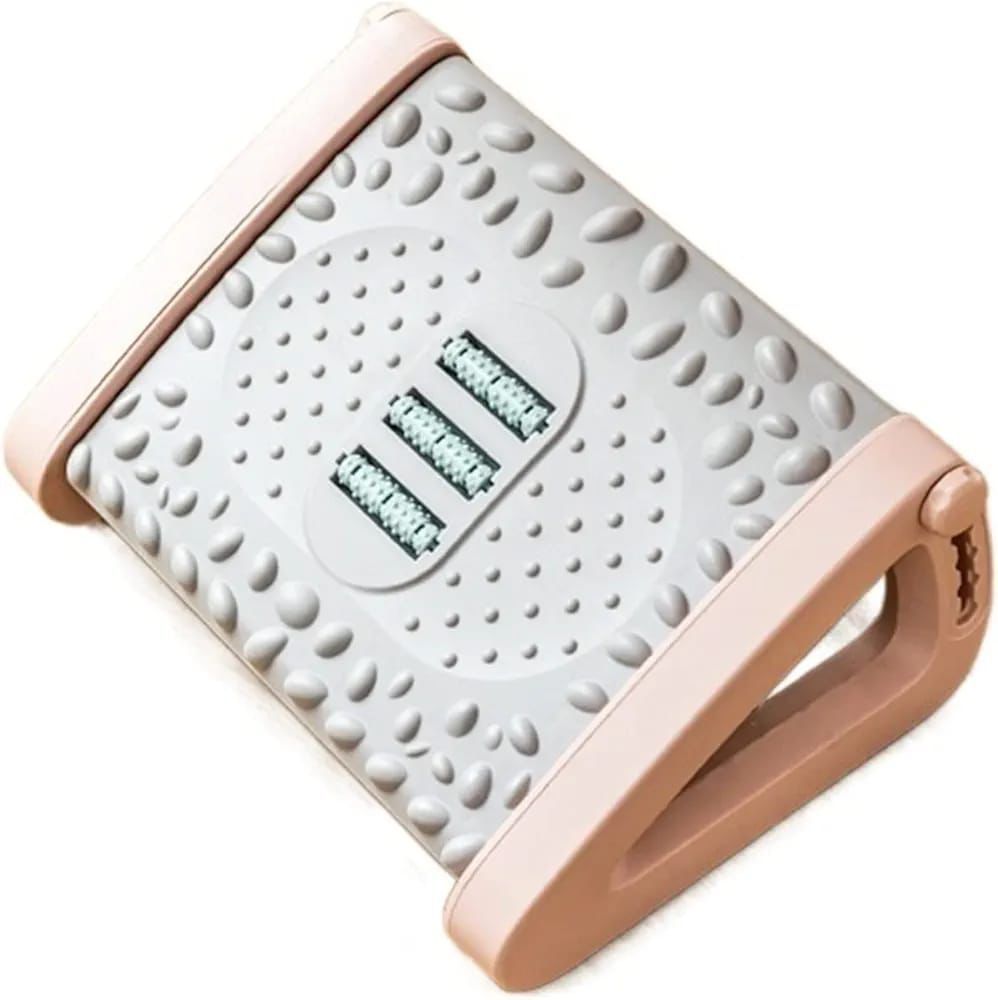 Ergonomic Adjustable foot rest/under desk footrest massage
✨Have Rollers that massages and relaxes your feet
✨Soothes fatigued feet
✨5 level adjustment swing range up and down, can be used by children