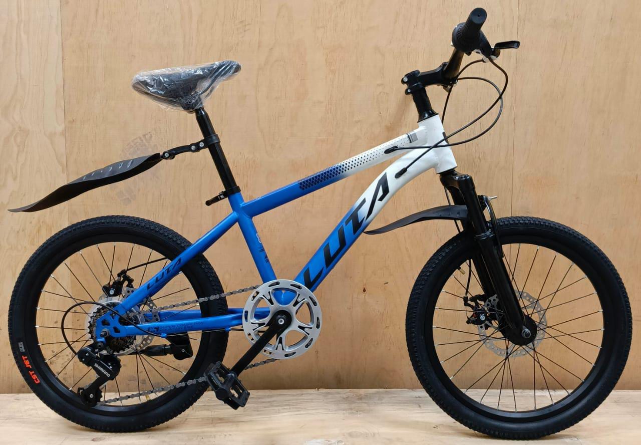 Luta mountain bikes size 20   
                                                    with different colorsBlue
Green
Red
Grey, featuring sturdy  wheels and comfortable seat for beginners