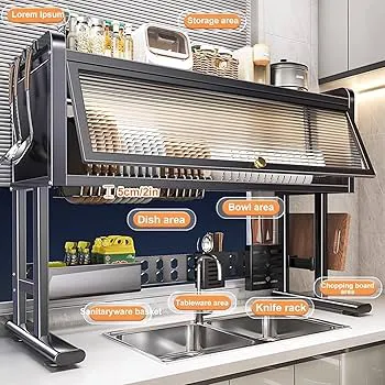 New arrival🔥🔥🔥🔥

Heavy duty over the sink Rack with closable cabinet now available in black colour size 85cm length  x30cm width x80cm height