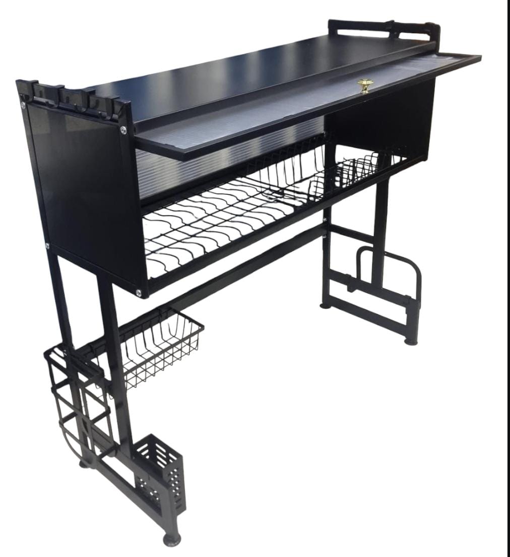 New arrival🔥🔥🔥🔥

Heavy duty over the sink Rack with closable cabinet now available in black colour size 85cm length  x30cm width x80cm height