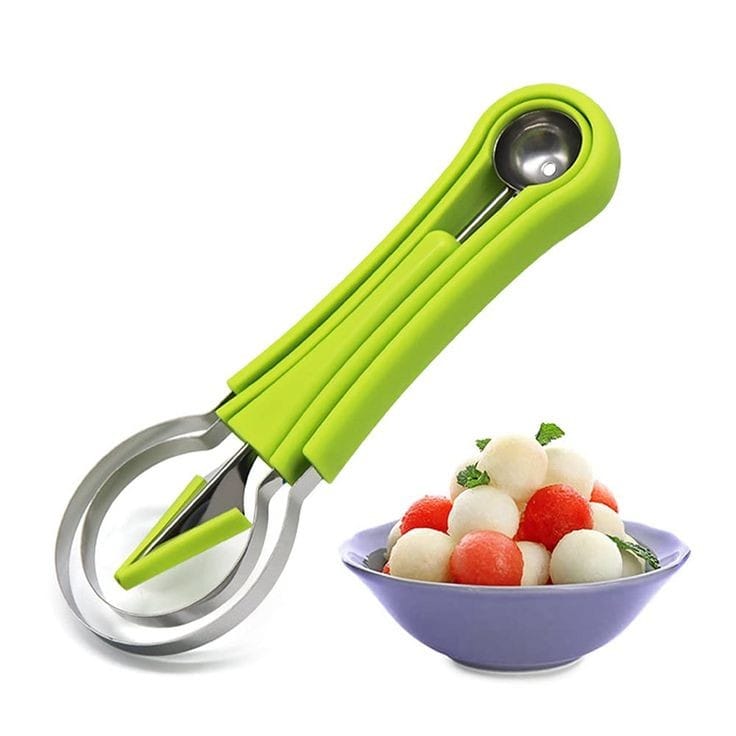 back in  stock

High quality Stainless steel DIG fruit kit 3in1 
 fruit scooper for removing seeds and digging flesh of fruits and vegetables.