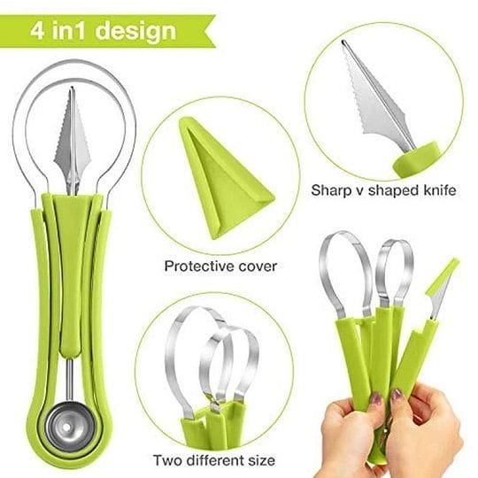 back in  stock

High quality Stainless steel DIG fruit kit 3in1 
 fruit scooper for removing seeds and digging flesh of fruits and vegetables.
