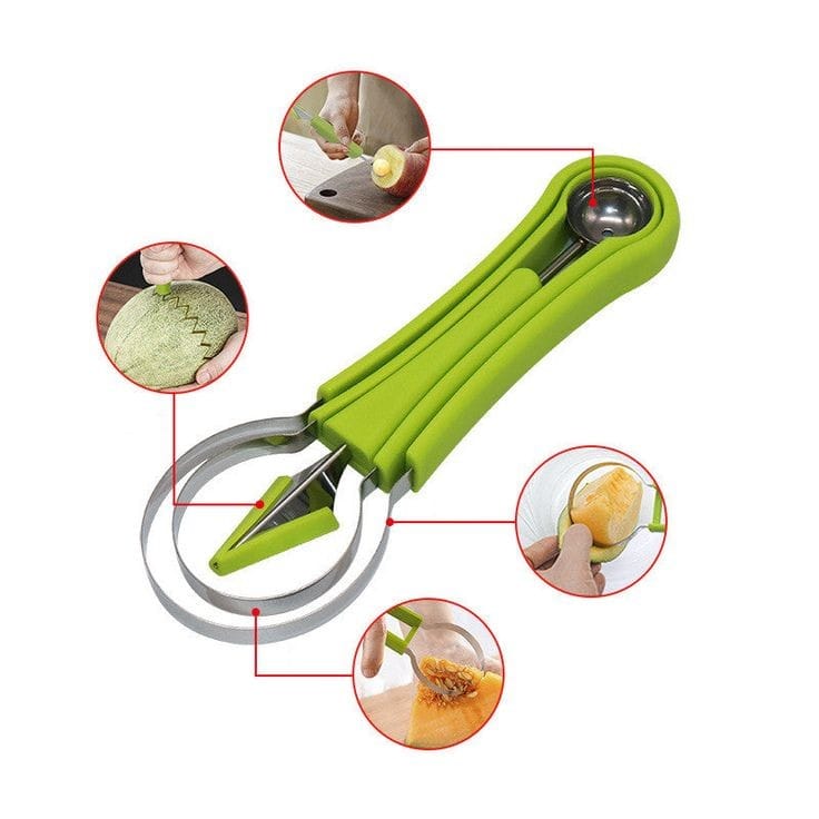 back in  stock

High quality Stainless steel DIG fruit kit 3in1 
 fruit scooper for removing seeds and digging flesh of fruits and vegetables.