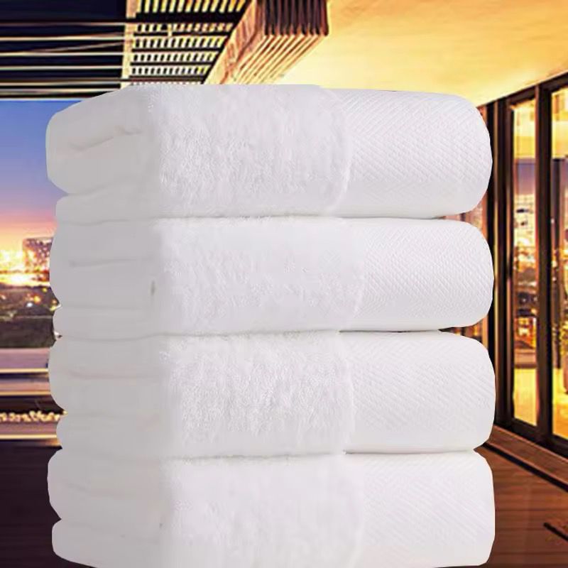 Milk white 3 Pcs/set Cotton hotel quality White Shower Towels Bath Towel for Adults High Absorbent Home Hotel Pure Thick Towels Bathroom Bath Towel