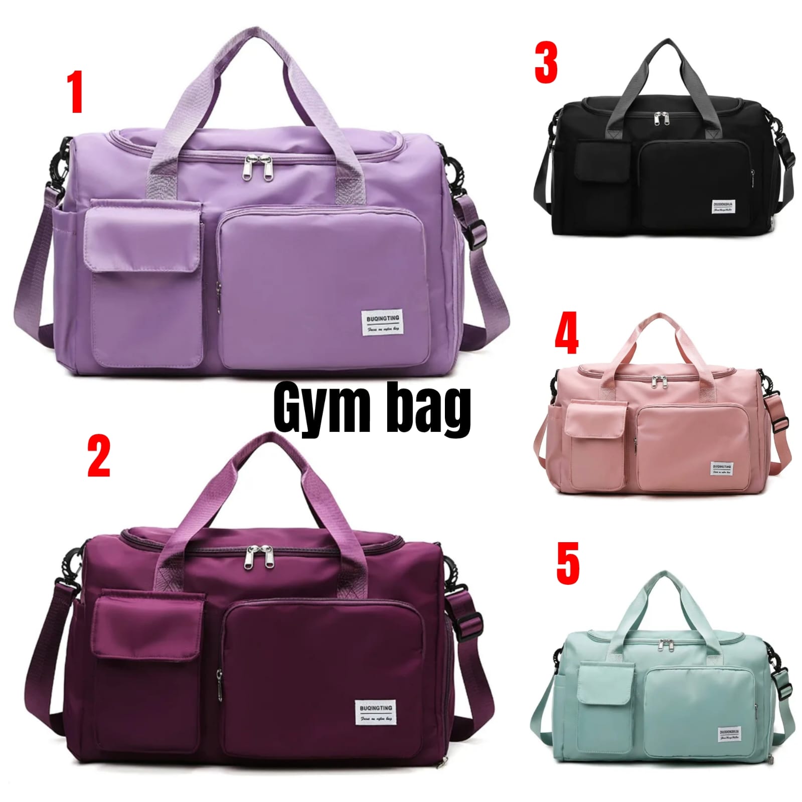 Unisex travel/ gym bag
🔅 Beautiful and spacious 
🔅Has shoe compartment 
🔅Waterproof 
🔅Easy to clean