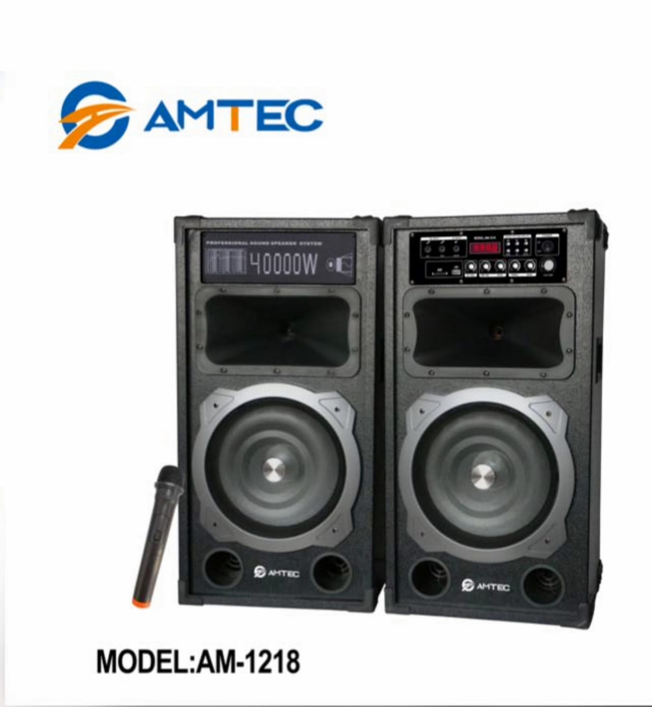 Amtec 1218 Powered Speaker with Microphone amtec powered speaker microphone user manual