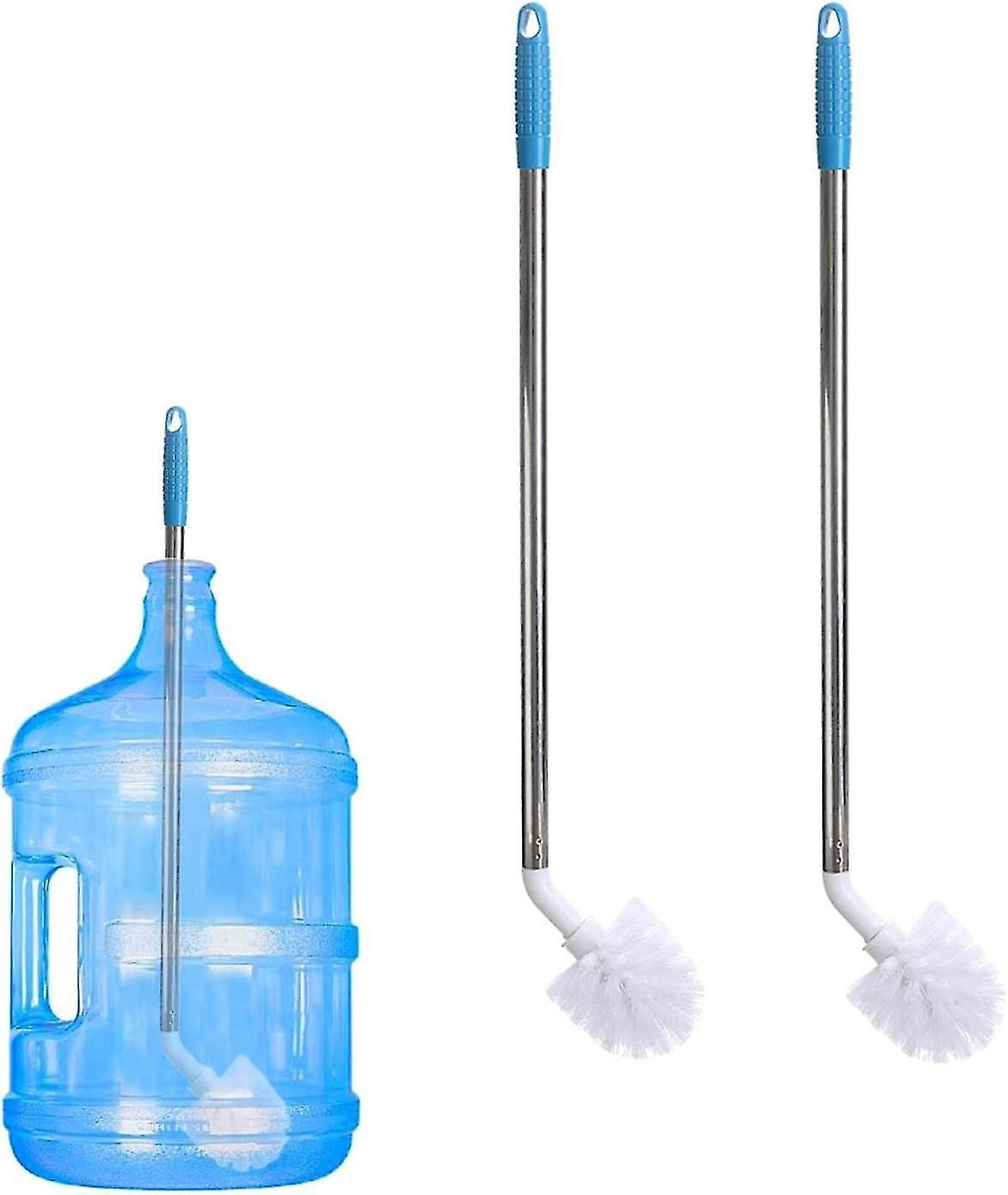 BENT GALLON BOTTLE CLEANING BRUSH LONG BOTTLE BRUSH, GALLON BOTTLE CLEANING BRUSH, WATER BOTTLE BRUSH WITH BENDABLE REPLACEMENT BRUSH HEAD, NYLON BRISTLES