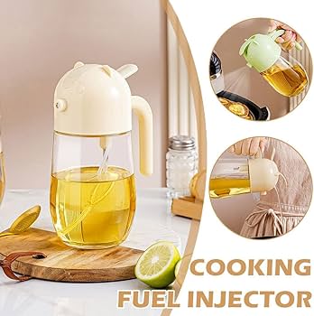 580ml Dual-Function Oil Dispenser Jug – 2-Way Pour or Spray Bottle for Cooking, Frying & Salad Dressing