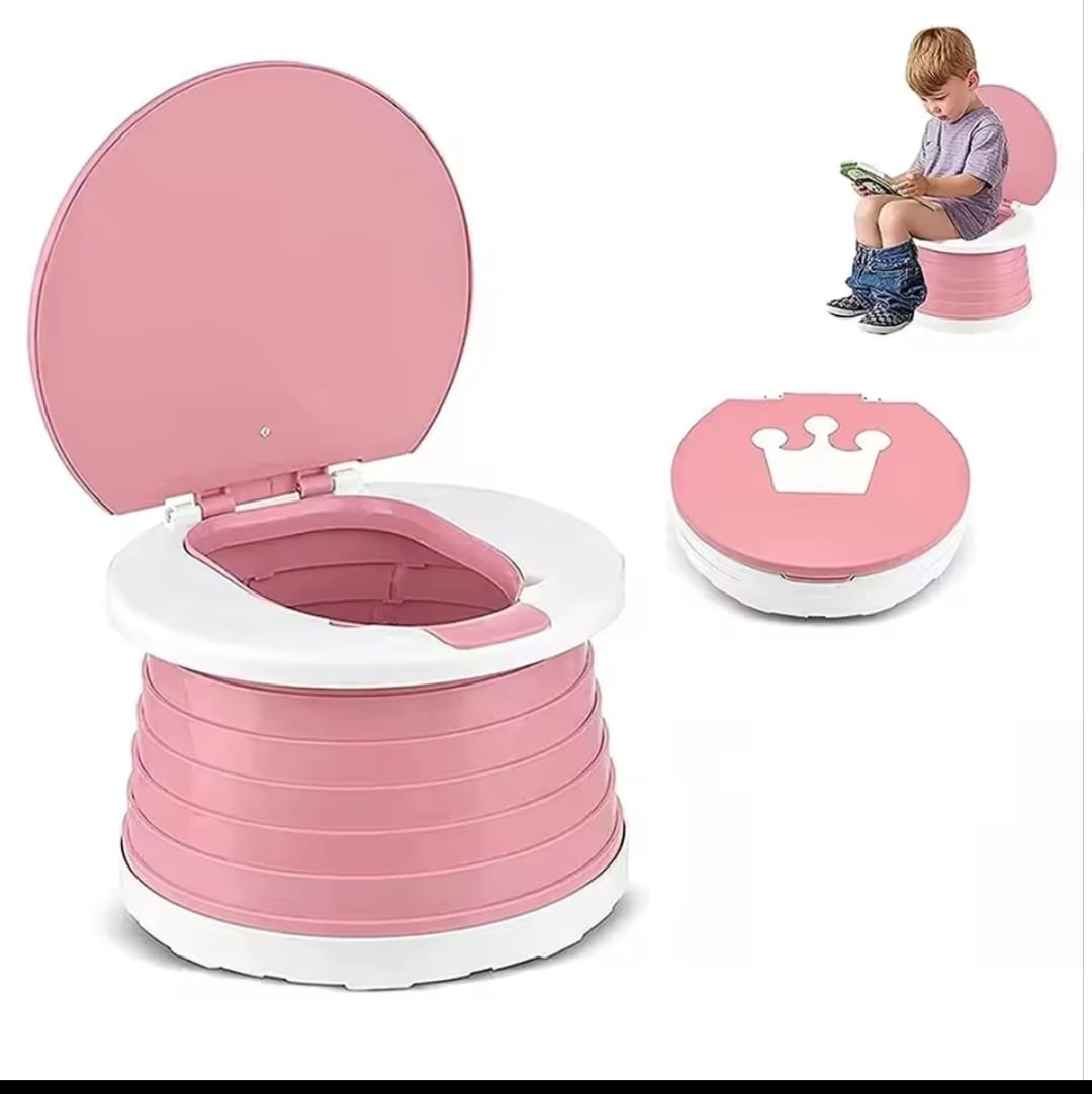 New 2-in-1 Children's Folding Toilet Portable Children's Travel Toilet Car Baby Toilet Potty Training Seat Suitable for Camping