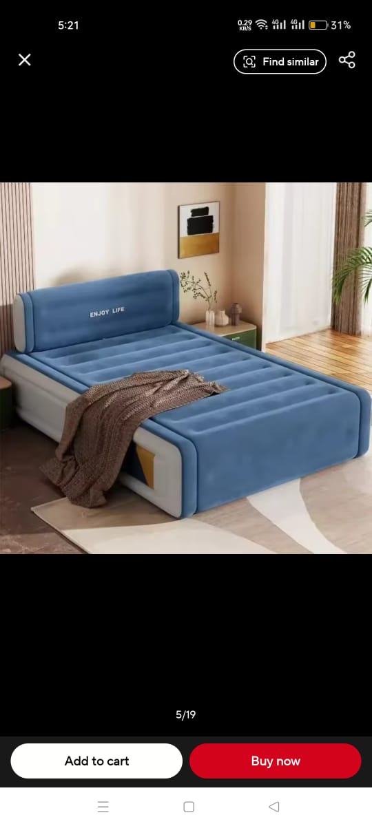 5by6 Automatic inflatable mattress household outdoor camping sleeping mattress moisture-proof mattress portable folding floor bunk
Big size 203*152*36 cm 5*6 inflatable air bed with head rest