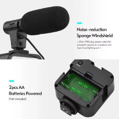 Vlogging kit KIT-05LM with tripod Stand
Microphone has noise reduction-powerful mic capsule with high noise cancellation technology