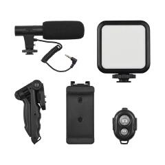 Vlogging kit KIT-05LM with tripod Stand
Microphone has noise reduction-powerful mic capsule with high noise cancellation technology