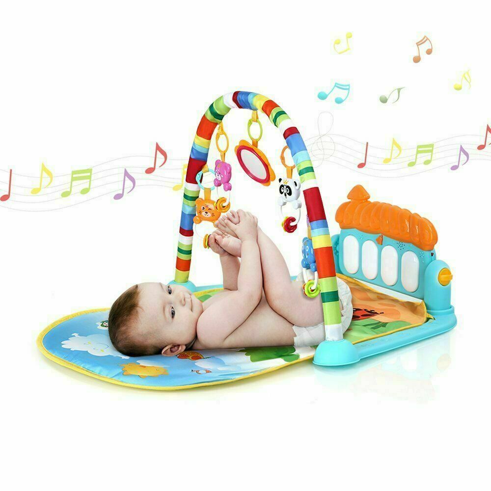 BABY PLAY MAT Contains multiple interactional activity baby toys and a multi-modes kick & play piano with music and light, exercising the baby’s abilities from many aspects.
