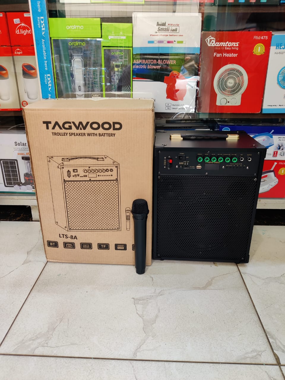 TAGWOOD 8" Portable Bluetooth Outdoor Subwoofer Speaker with Free Wireless Microphone LTS_8 A