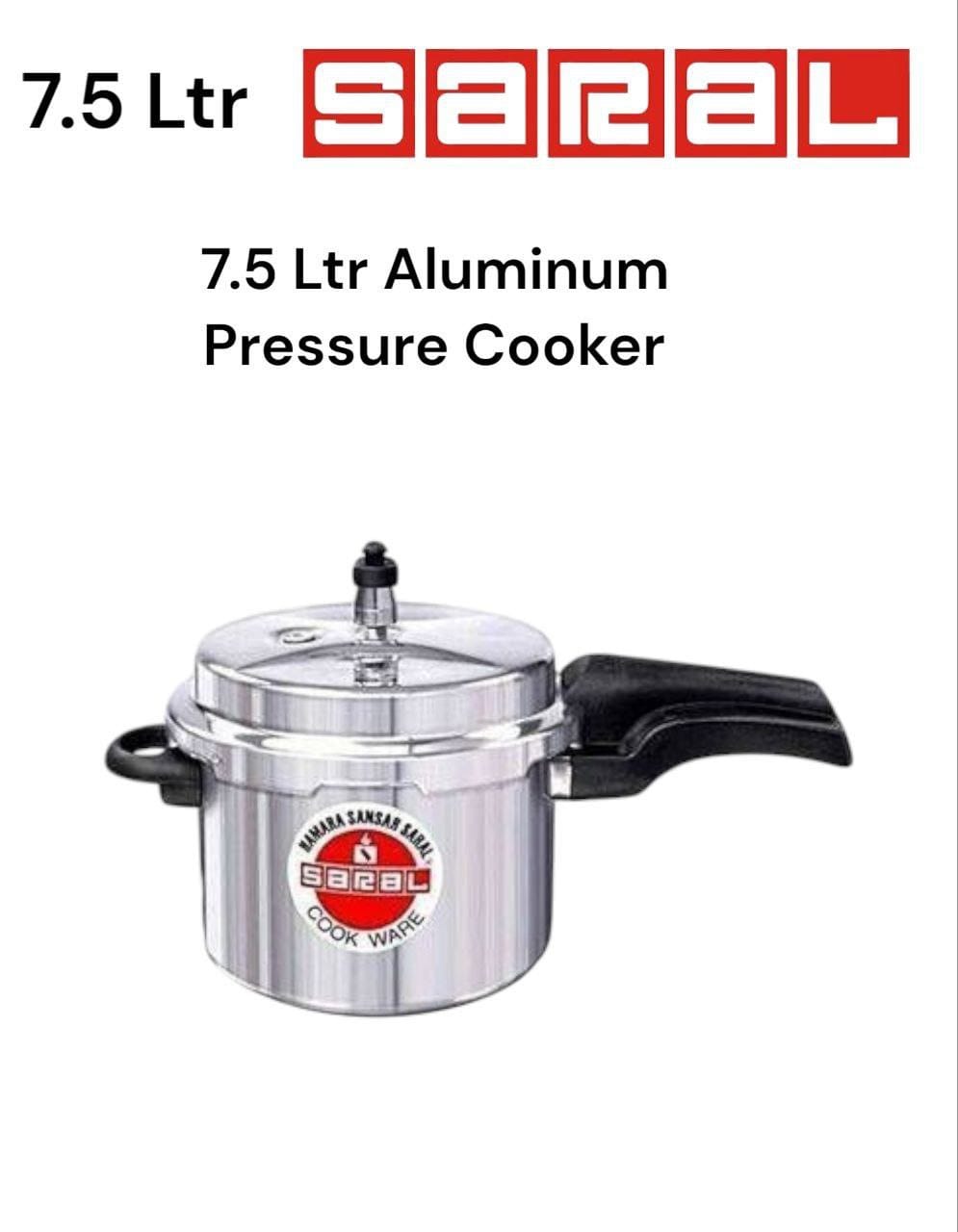 7.5 Ltr Hard Anodized Pressure Cookers aluminum for enhanced durability and corrosion resistance