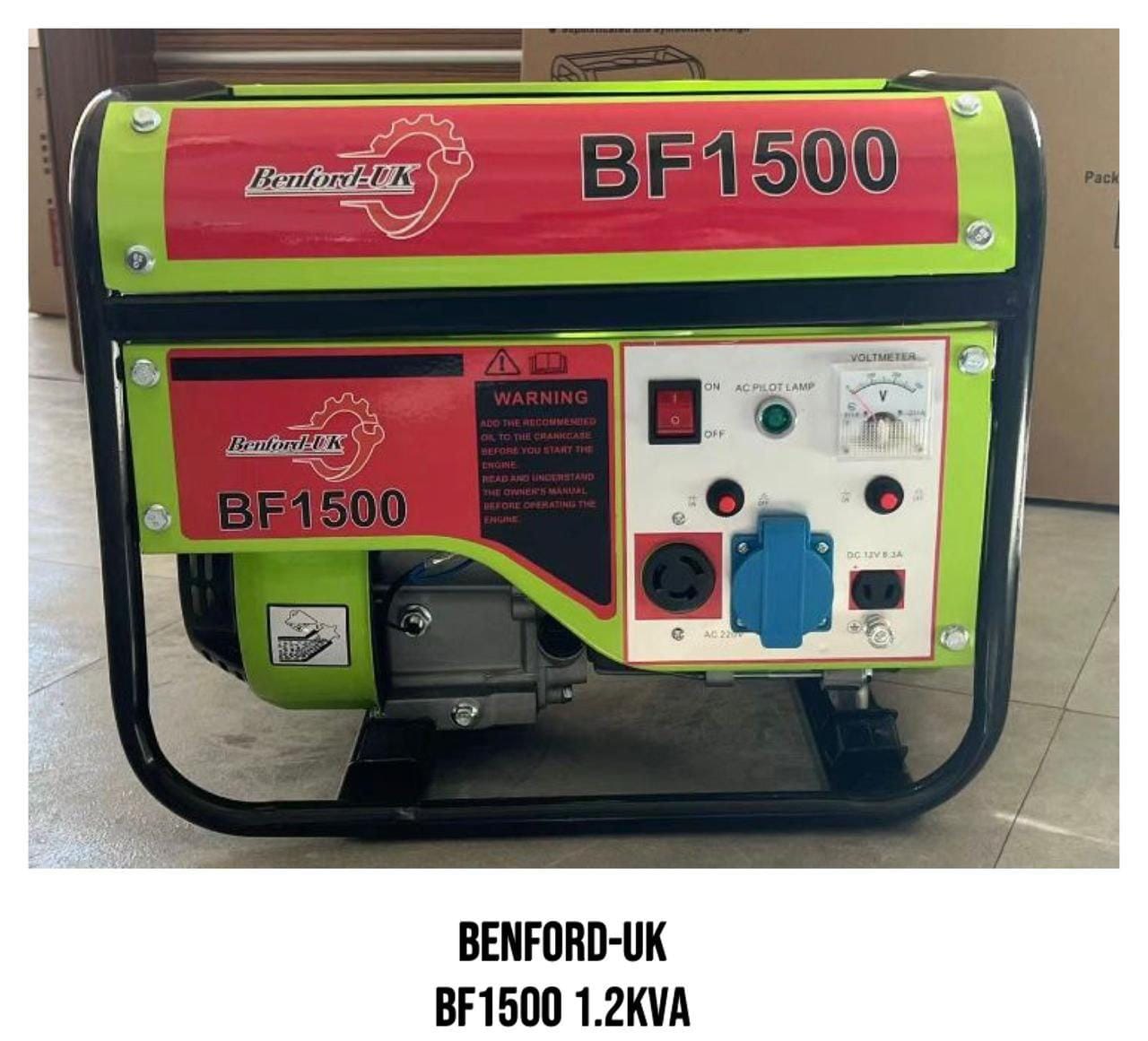Benford Uk BF 1500 1.2 Kva Portable Generator   overload protection and low oil shutdown for safe operation