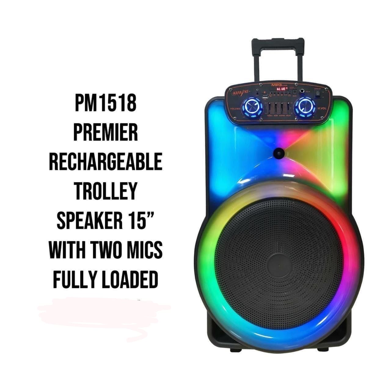 Premier 15-inch rechargeable trolley speaker MODEL NO 1518 electronics and appliances portable audio and video portable speakers and docks outdoor speakers