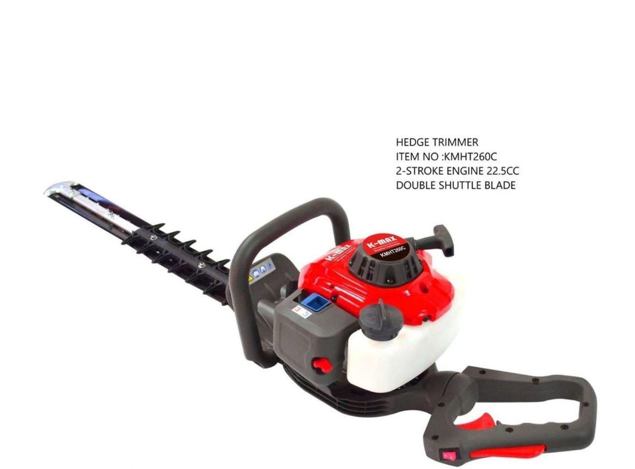 KMAX Petrol Engine Hedge Trimmer Fence Trimmer Fence Cutter 22.5CC 2 Stroke Engine Double Shuttle Blade