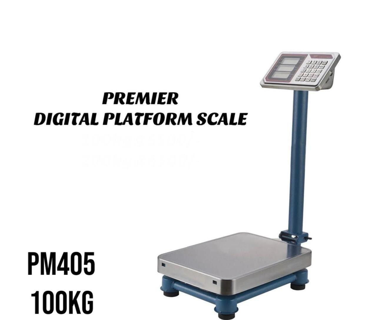 Premier Comercial portable rechargeable platform electric digital scale up to 100kg...High accurate and sensors,capacity to store up to 7 unit prices ,weight,unit price,total price