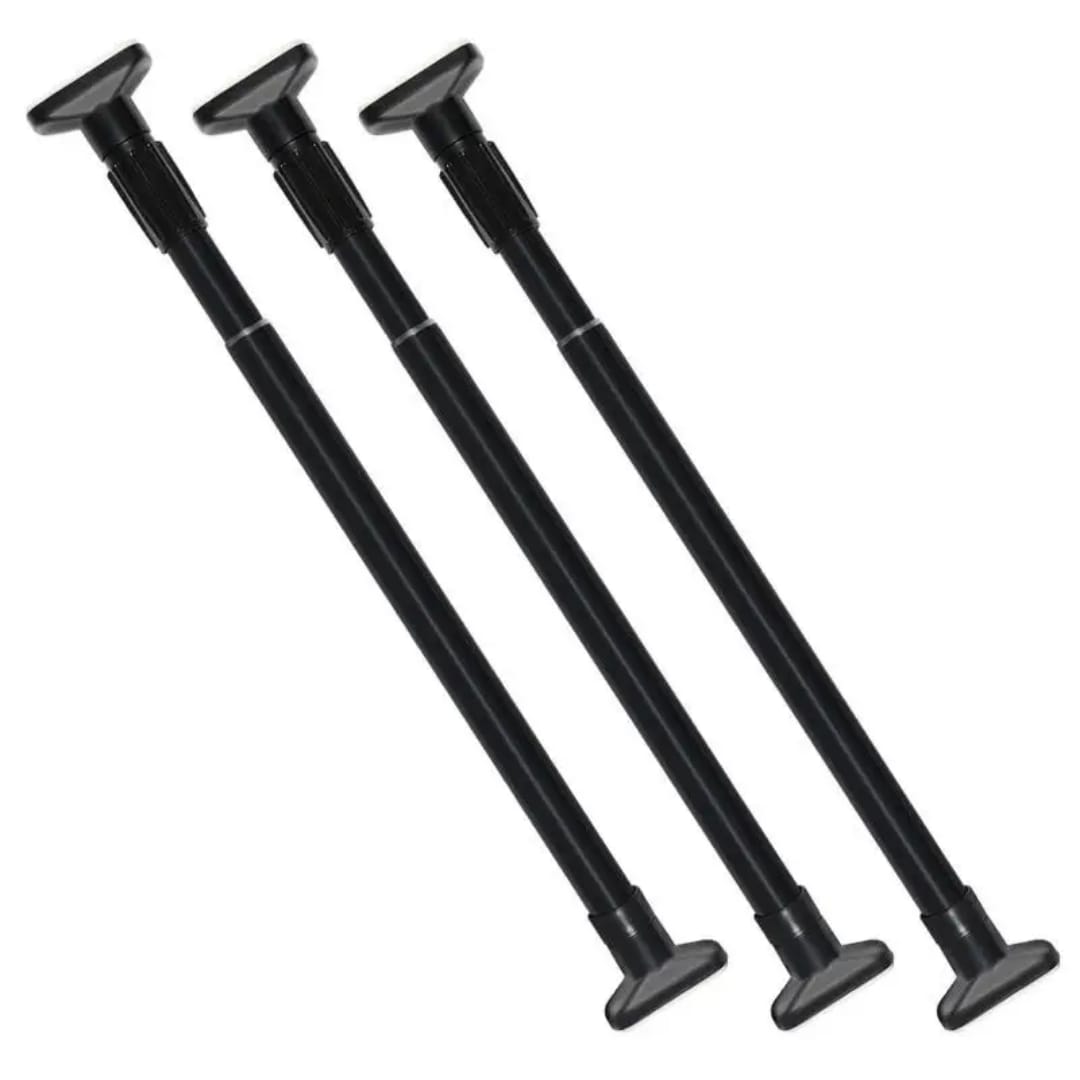 Multipurpose extendable telescopic rod Can be used as:
-shower curtain rod, 
-clothing rod/hanger
-diy wardobe/hanger 

 Adjustable length

Size 105cm- 200cm