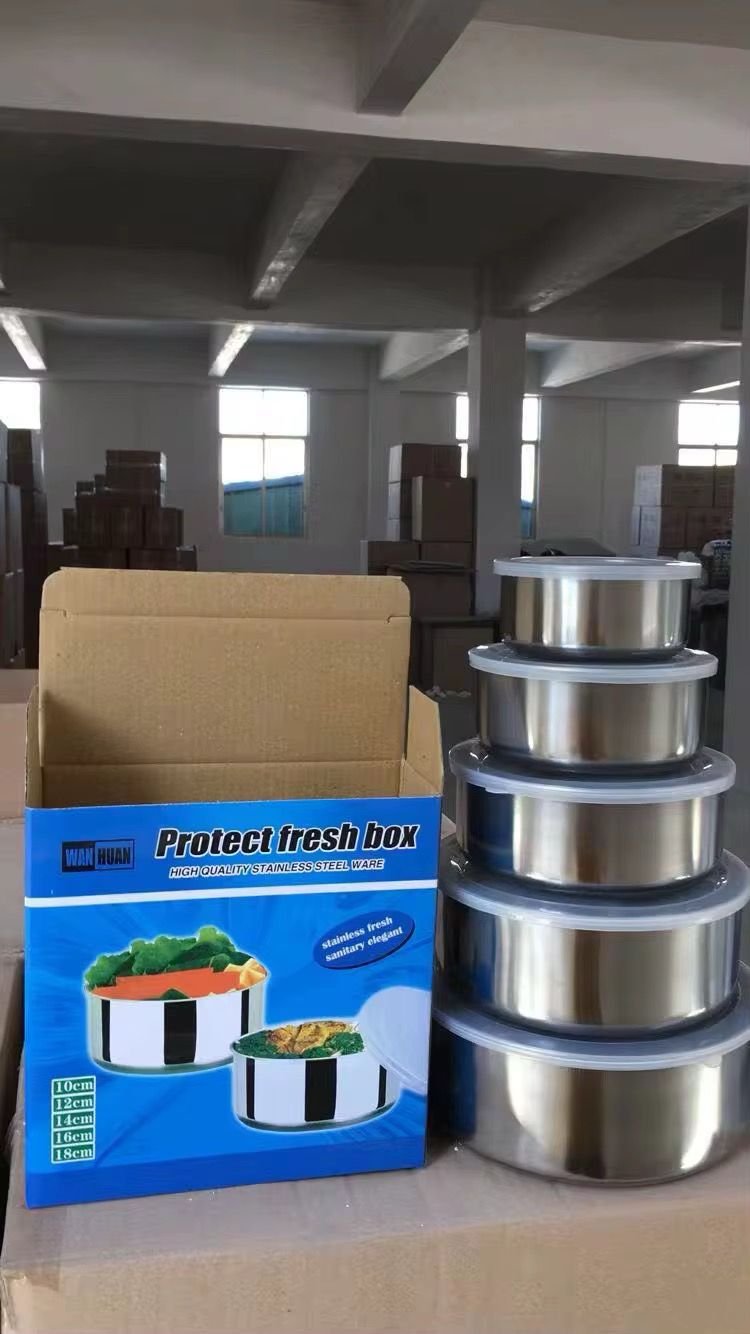 5pcs Modern Stainless Steel Fresh Box Containers
Food storage containers
▫Heatable Plastic Lid
▫Size: 10cm,12cm,14cm,16cm,18cm