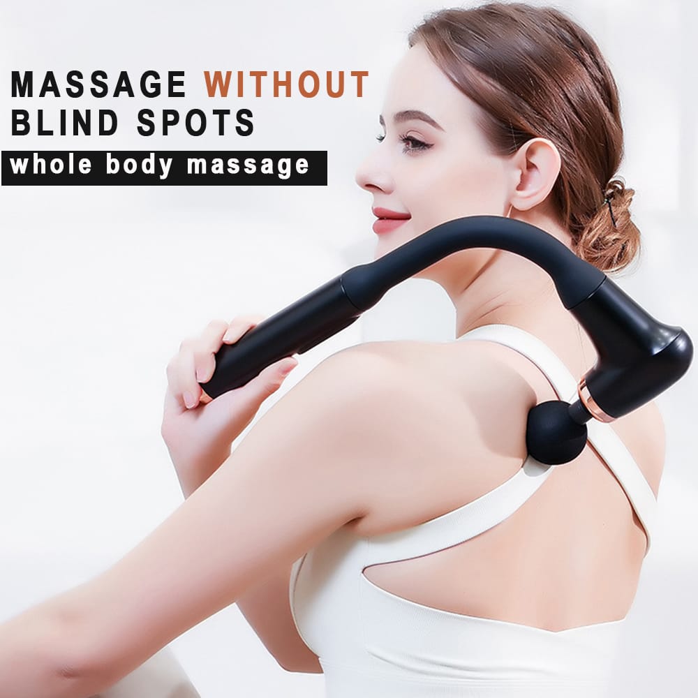 Fascial gun massager  Handle and Elbow 3 Modes and 6 Gears Adjust Muscle Relaxation and Massage Percussion Hammer for Athletes