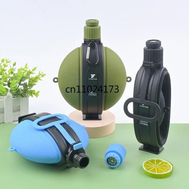 1PCS Foldable Silicone Water Bottle with Compass Retractable Portable Design For Camping Hiking Outdoor Adventures Leakproof
Capacity 580mls
