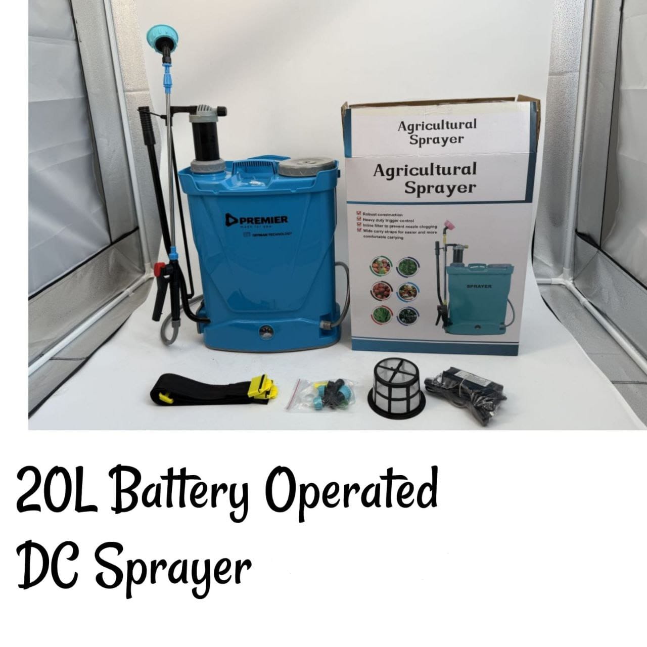20L DC Operated Agricultural Sprayer –Rechargeable Battery Knapsack Sprayer. Simplify your spraying tasks with the 20L DC Operated Agricultural Sprayer