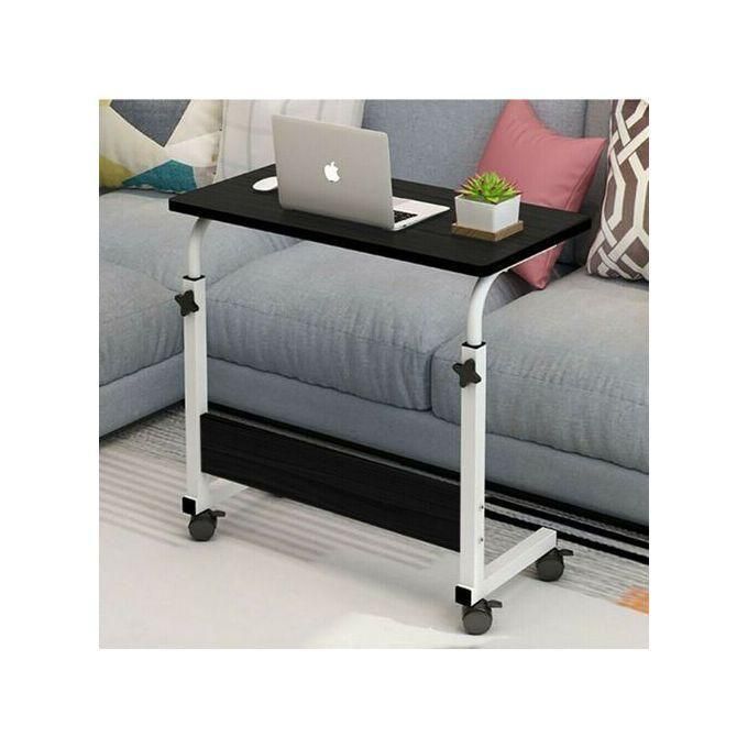 Portable Height Adjustable Home Computer Table Stand for Office/Home Study Laptop Desk | Bedside & Sofa Use with Lockable Wheels