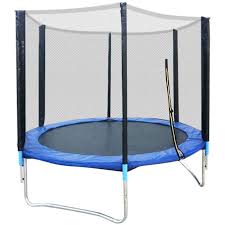 6FT Trampoline with Safety Net and Ladder, Outdoor Round Bouncing Jumper for Kids & Adults, Heavy Duty Frame, UV-Resistant Mat