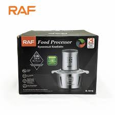 Super Powerful 1000W RAF Food Processor | 3L Stainless Steel Electric Meat Grinder, Chopper, & Blender | Ultimate Kitchen Prep Solution for Home | R.7031 Model