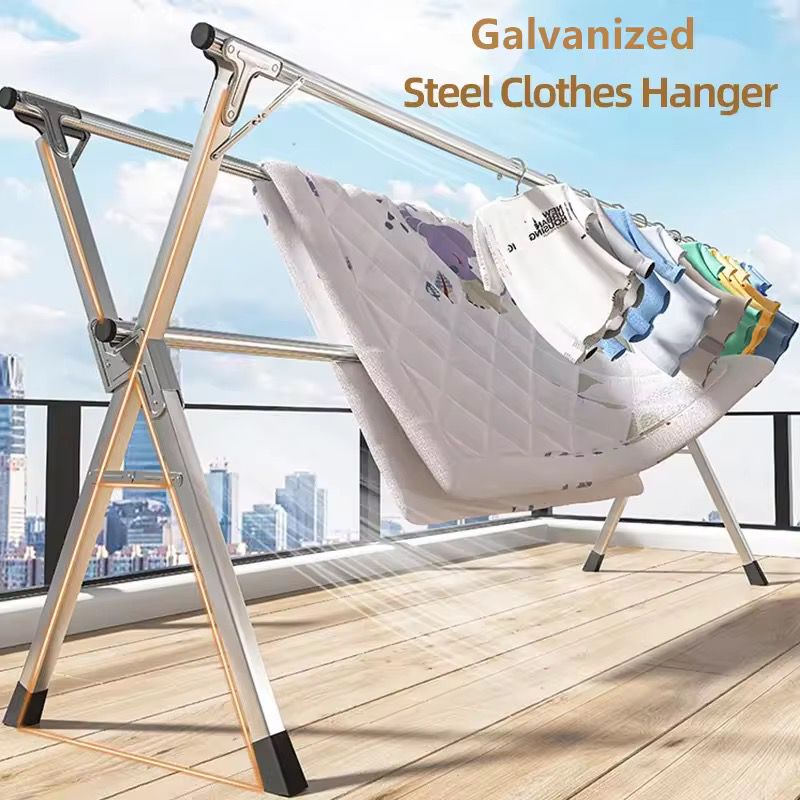 Stainless steel Retractable Double tier Folding Rust Resistant Clothing Drying Rack heavy-duty stainless steel, foldable, and length-adjustable clothes drying rack.