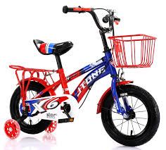16 inch Jingang X6 Sport Kids' Bicycle with sturdy training wheels,  a full chain cover,front basket, a rear carrier rack,adjustable padded seat for growth and easy-grip handlebars.