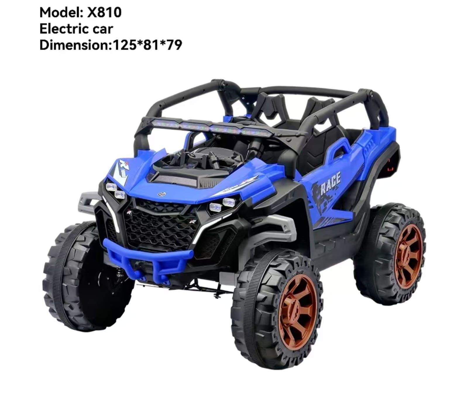 Kids' Electric Ride-On Car four-wheel-drive electric ride-on toy car Equipped with LED lights, music, a USB port, and an MP3 player function with both manual driving and a 2.4G parental remote control