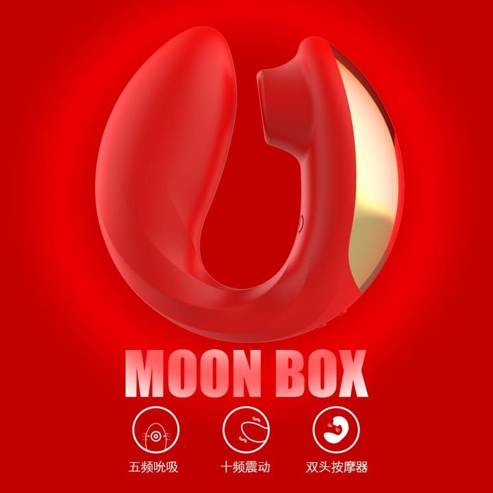 Beautiful Moon Box Clitoral Sucking G Spot Clitoris Stimulator Dildo Vibrators Double-end Massager Vibrator Sex Toys for Women view 2