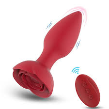 Rose Toy Anal Vibrator Dildo Butt Plug Vibrator Sex Toys for Men Women Remote Control G-Spot Anal Vibrator Prostate Massager