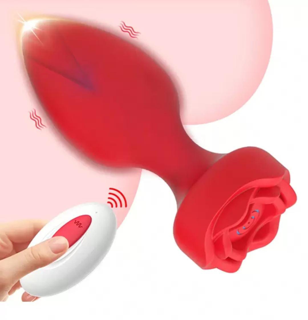 Rose Toy Anal Vibrator Dildo Butt Plug Vibrator Sex Toys for Men Women Remote Control G-Spot Anal Vibrator Prostate Massager view 6
