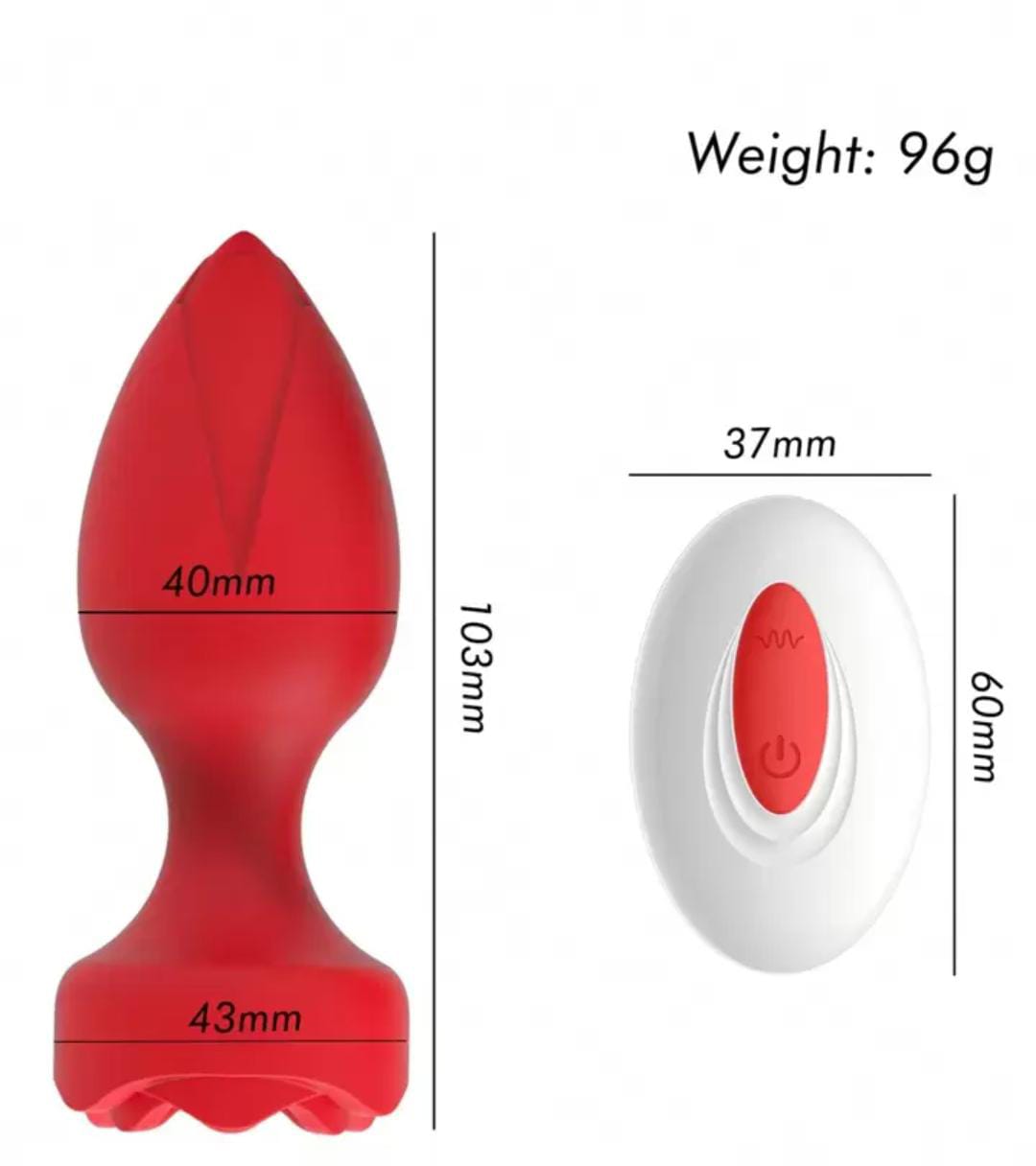 Rose Toy Anal Vibrator Dildo Butt Plug Vibrator Sex Toys for Men Women Remote Control G-Spot Anal Vibrator Prostate Massager view 7