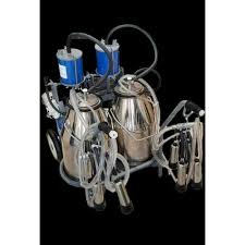 Milking Machine Dual Canister with Vacuum Pump System/double bucket cow milking machine
