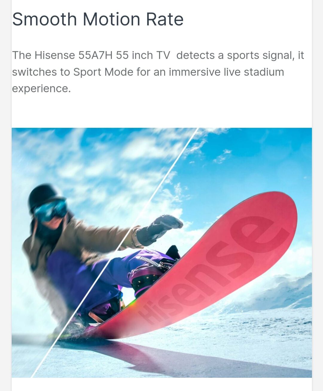 Hisense  55'' Smart UHD 4K clarity Frameless LED TV-YouTube, Netflix-Smart Tvs