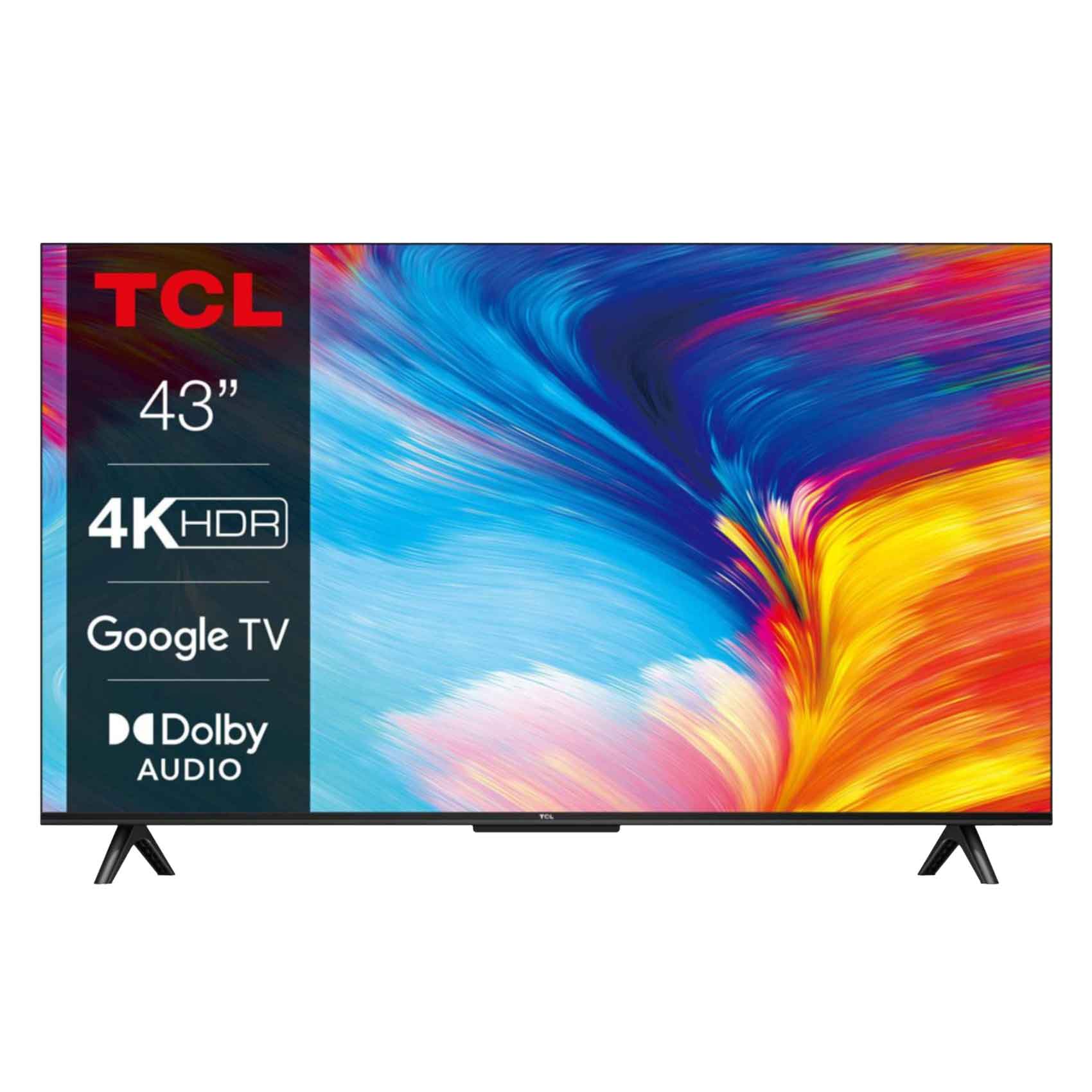 TCL 43 Inch  4K HDR Google android Tv UHD 4K Frameless LED TV-YouTube, Netflix-Smart Tvs