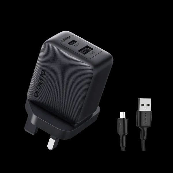 Oraimo 18W Fast Charging Charger Kit With Type-C Cable8W Fast Charging- Always Speedy Two ports pump out up to 18 watts of power, enabling simultaneous fast charging for two devices. 18W Type-C output