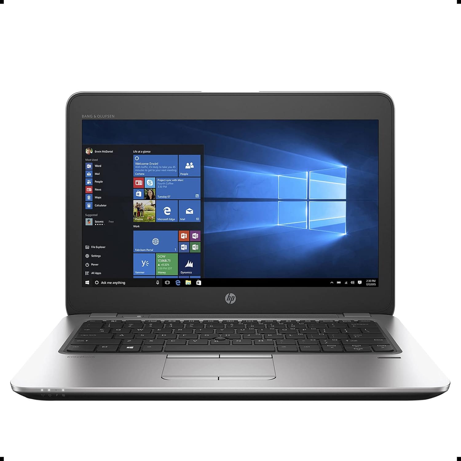 Refurbished Hp EliteBook 820 G3  Laptop Notebook |Computer|  Intel Core i5|  6th Generation|  8GB RAM| 256 GB SSD Storage| LED Backlit Keyboard HD Screen | Windows 10 Pro | Silver | 12.5" |MS Office