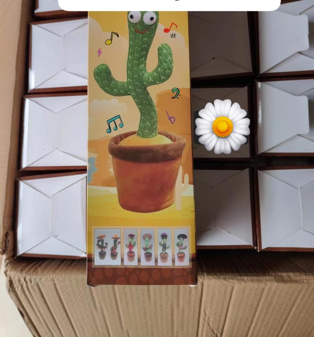 🔥KEEP YOUR CHILD ENTERTAINED🔥Interactive Talking Dancing Cactus Toy Mimics Sounds, Plays 120 Songs, USB Rechargeable, Soft Plush, LED Lights, Simply press the button, and the cactus will coBaby Gift