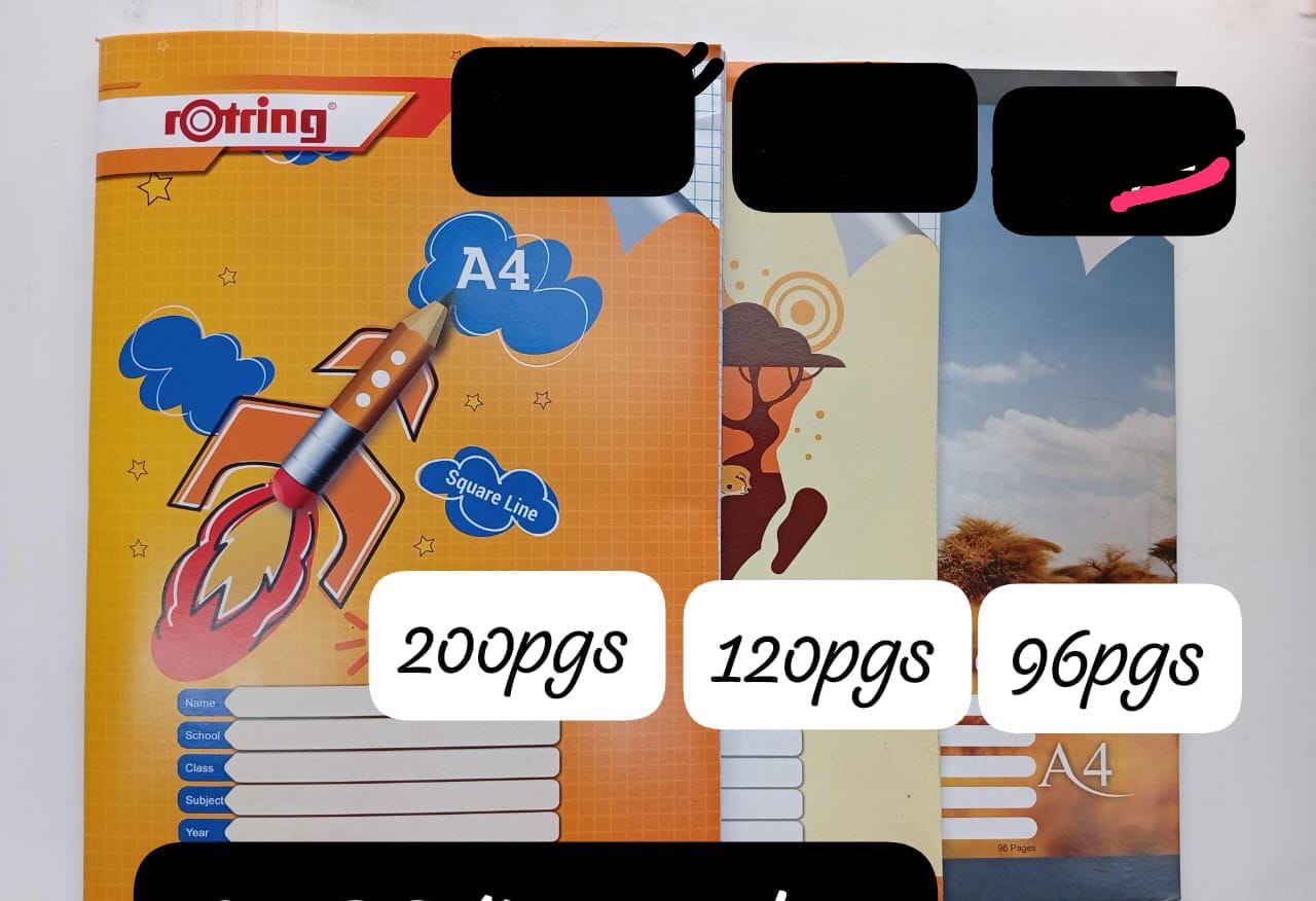 12pcs A4 Lined Exercise Book 
Stay organized, stay ahead!
✨ A4 size for spacious writing
✨ C/line ruling for neat notes
✨ Strong cover + quality paper—no ink bleeding
✨ Perfect for school, college &
