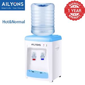 Ailyons AFK-103 table top water dispenser. 
It is a compact, tabletop design, ideal for home or office use.
The dispenser provides both hot and normal temperature water options.
It features separate r