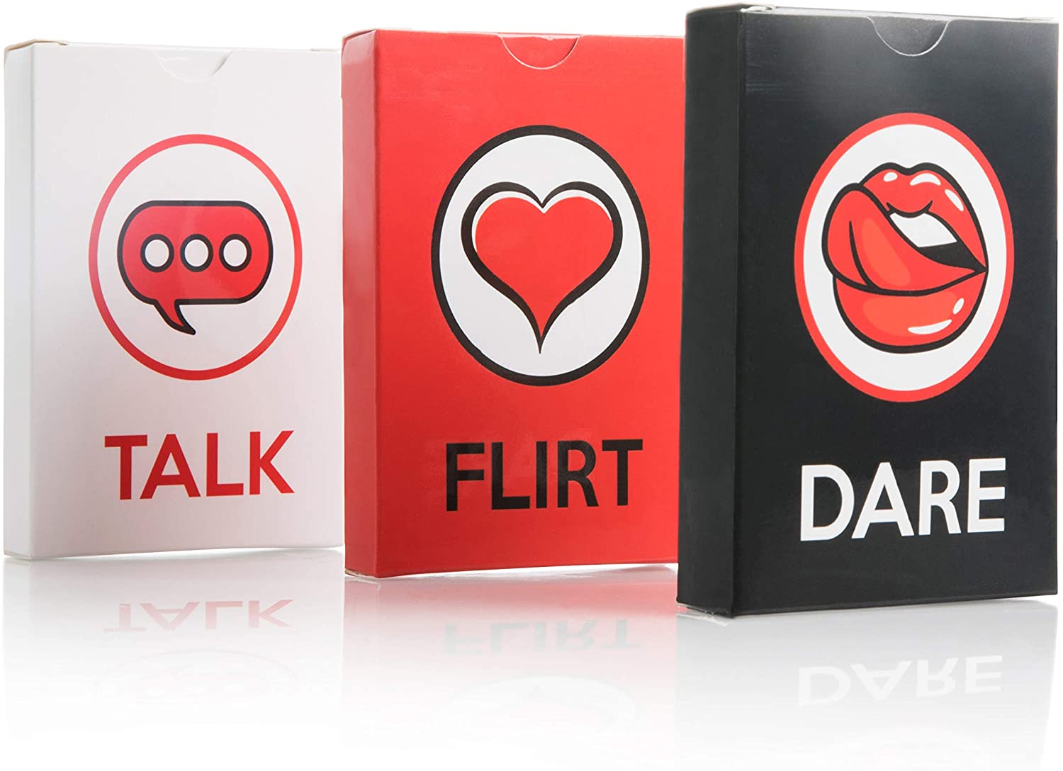 Talk, Flirt, Dare: Fun Couples Game Talk Or Flirt Dare Cards 3 Games In 1