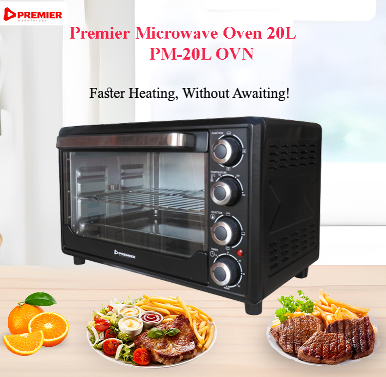 (HOT DEALS)Premier Electric Microwave Oven With Rotisserie And Convention Fan 20LTRS Normal Black Oven Electronics And Appliances Small Appliances Kitchen Appliances ovens