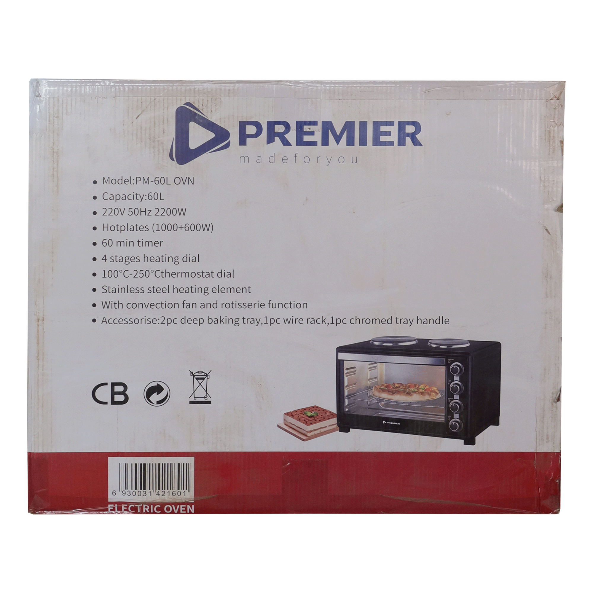 Premier 60L Electric Microwave Oven Black Hosing And Panel  Black 2200 Watts With 1 Year Warranty Electronics And Appliances Small Appliances Kitchen Appliances ovens